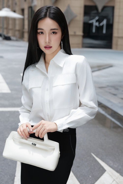 Sixdo White Woven Shirt